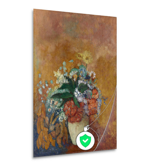 Vaas met bloemen - Odilon Redon poster