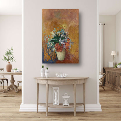 Vaas met bloemen - Odilon Redon canvas