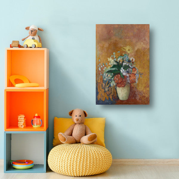 Vaas met bloemen - Odilon Redon canvas