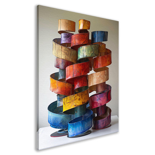 Abstract Kleurrijk Sculpturen van Metaal canvas