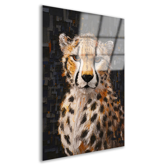 Moderne Kunst Cheetah met Intense Blik acrylglas