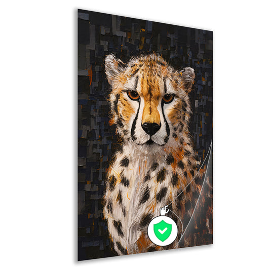 Moderne Kunst Cheetah met Intense Blik poster