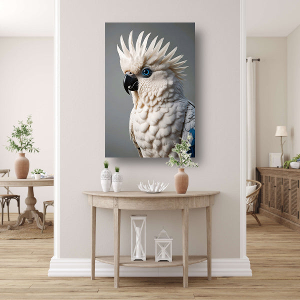 De Blik van een Blauwogige Kaketoe canvas