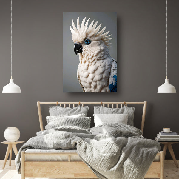 De Blik van een Blauwogige Kaketoe canvas