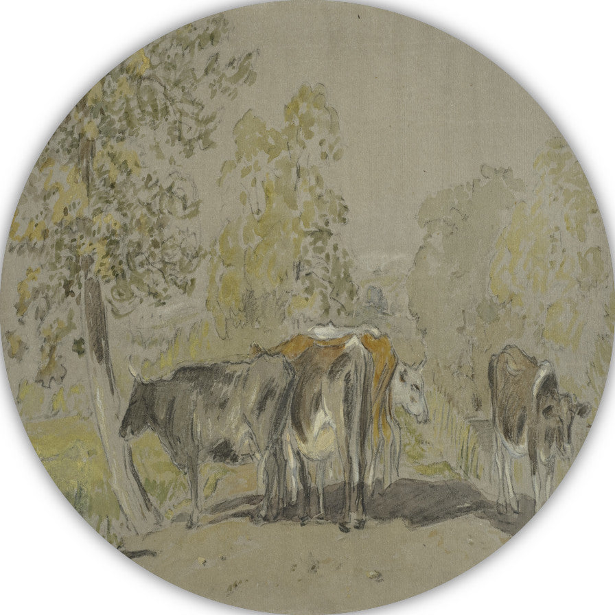 Landschap met vee - Anton Mauve forex muurcirkel