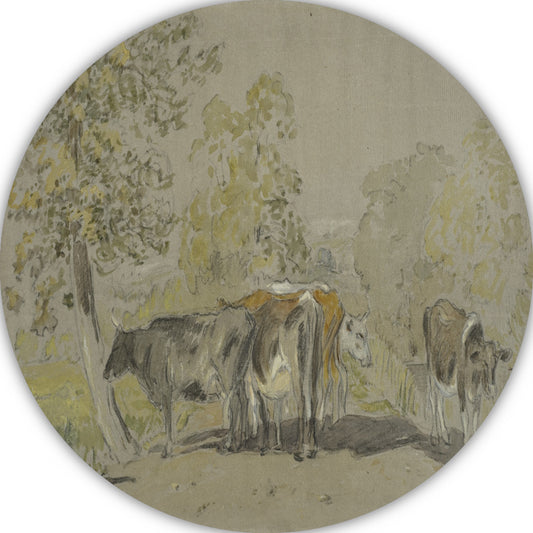 Landschap met vee - Anton Mauve forex muurcirkel