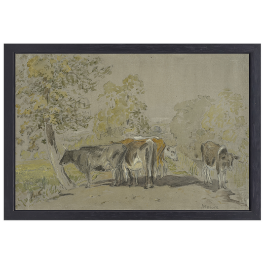 Landschap met vee - Anton Mauve canvas met baklijst