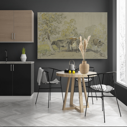 Landschap met vee - Anton Mauve canvas met baklijst