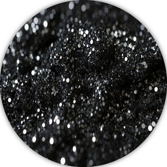 Zwart Zilveren Glitter Textuur Abstract aluminium muurcirkel