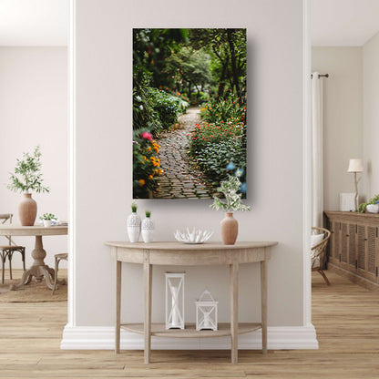 Betoverend Tuinpad met Bloemenpracht canvas