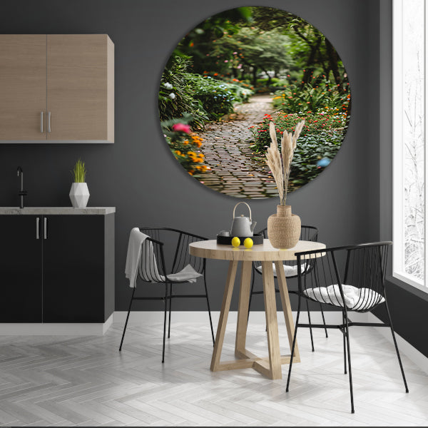 Betoverend Tuinpad met Bloemenpracht forex muurcirkel