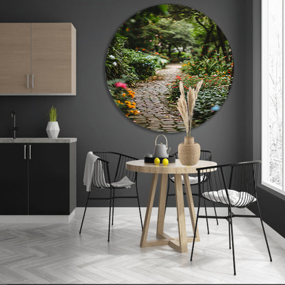 Betoverend Tuinpad met Bloemenpracht forex muurcirkel