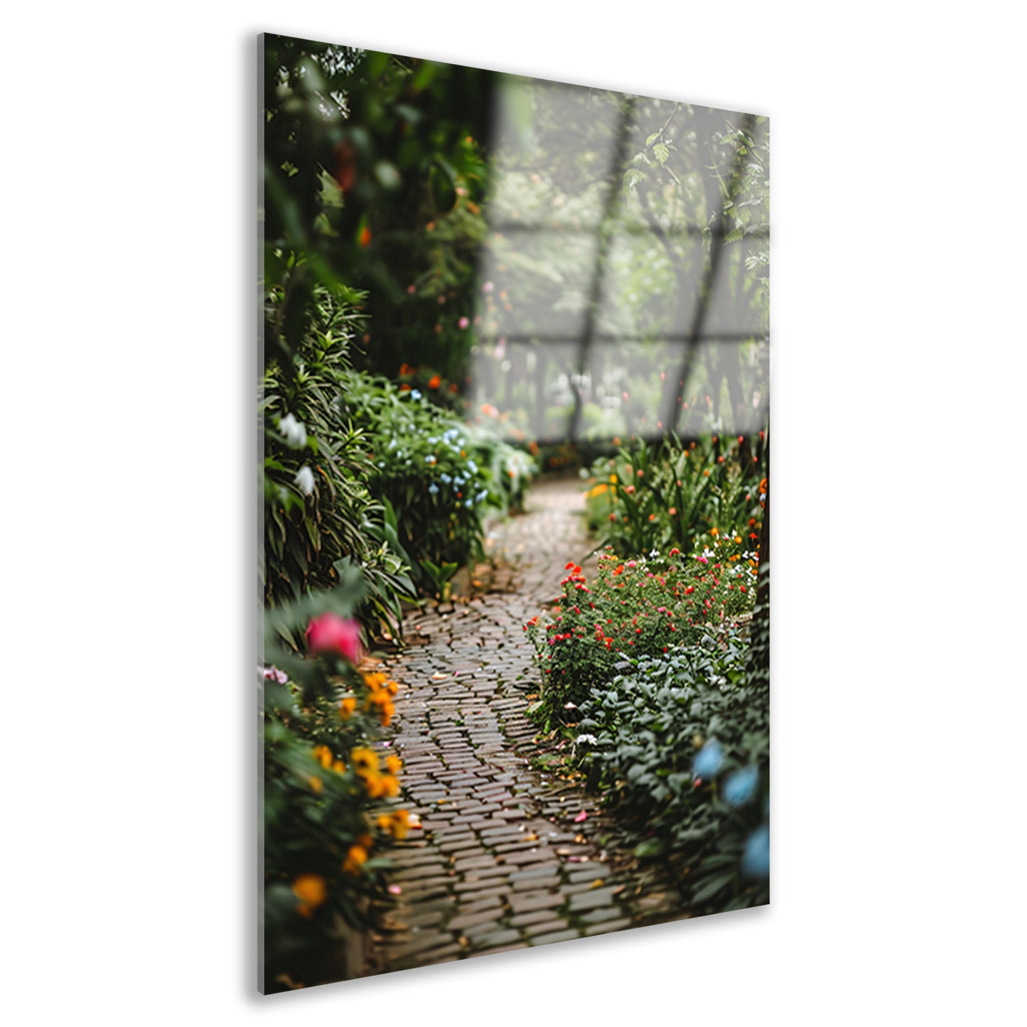 Betoverend Tuinpad met Bloemenpracht acrylglas