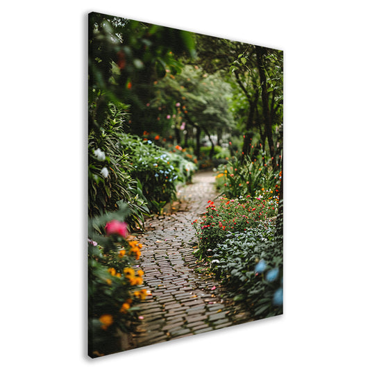 Betoverend Tuinpad met Bloemenpracht canvas