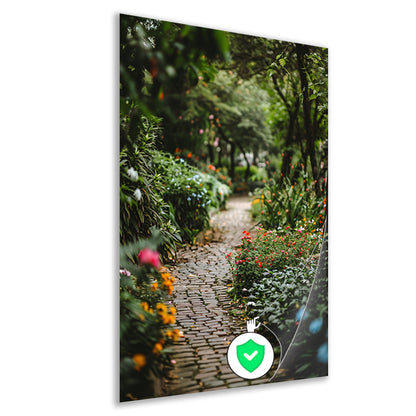 Betoverend Tuinpad met Bloemenpracht poster