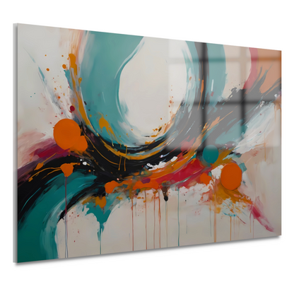 Abstracte Dans van Vorm en Kleur acrylglas