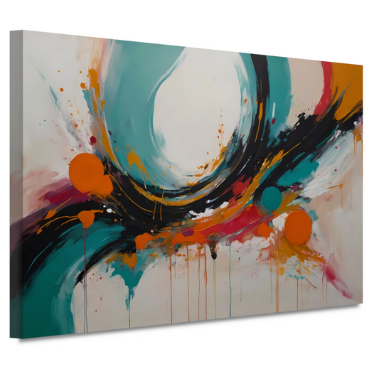Abstracte Dans van Vorm en Kleur canvas