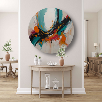 Abstracte Dans van Vorm en Kleur forex muurcirkel
