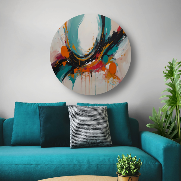 Abstracte Dans van Vorm en Kleur forex muurcirkel