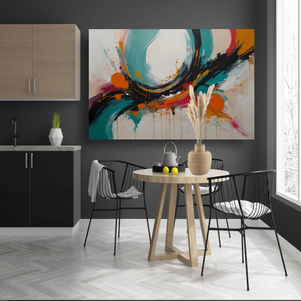 Abstracte Dans van Vorm en Kleur poster