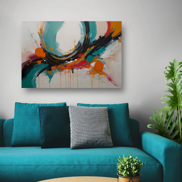 Abstracte Dans van Vorm en Kleur poster