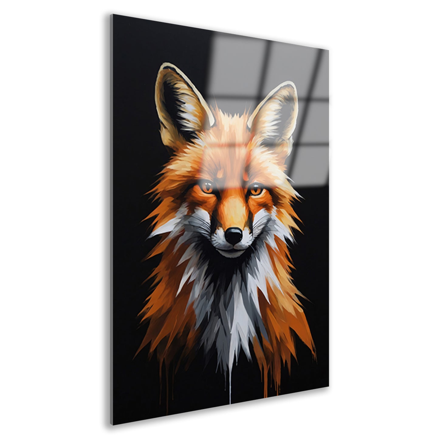 Intense Blik van een Kleurrijke Vos Acrylglas