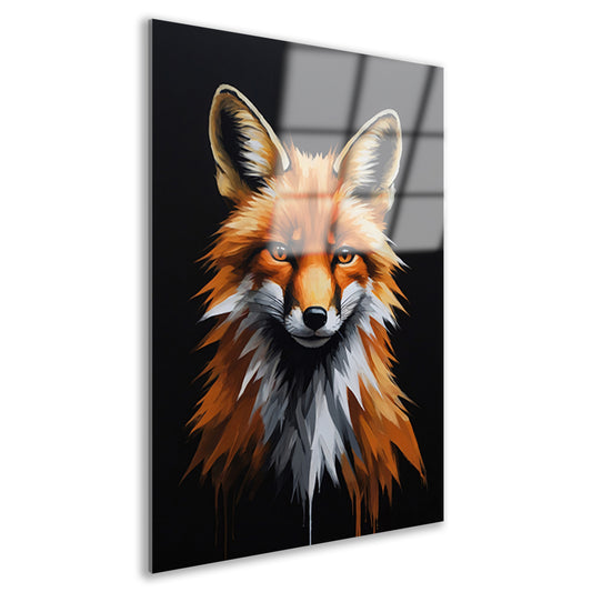 Intense Blik van een Kleurrijke Vos Acrylglas