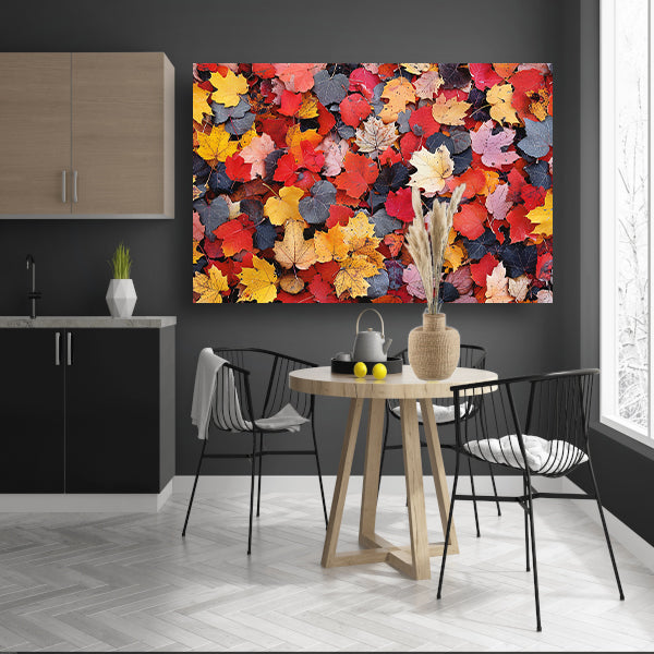 Herfstkleurenpracht op de grond canvas