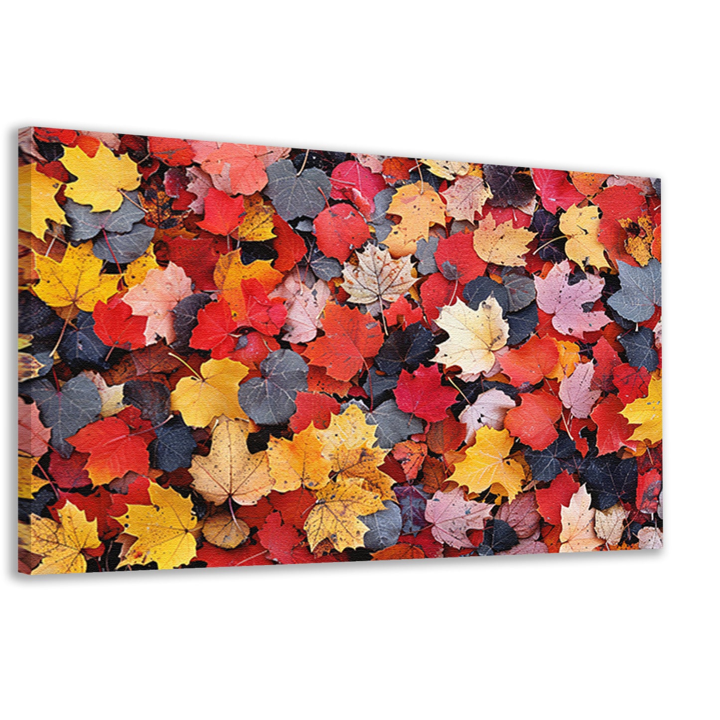 Herfstkleurenpracht op de grond canvas