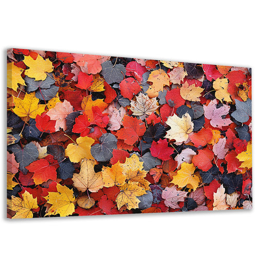 Herfstkleurenpracht op de grond canvas