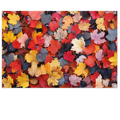 Herfstkleurenpracht op de grond tuinposter