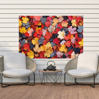 Herfstkleurenpracht op de grond tuinposter