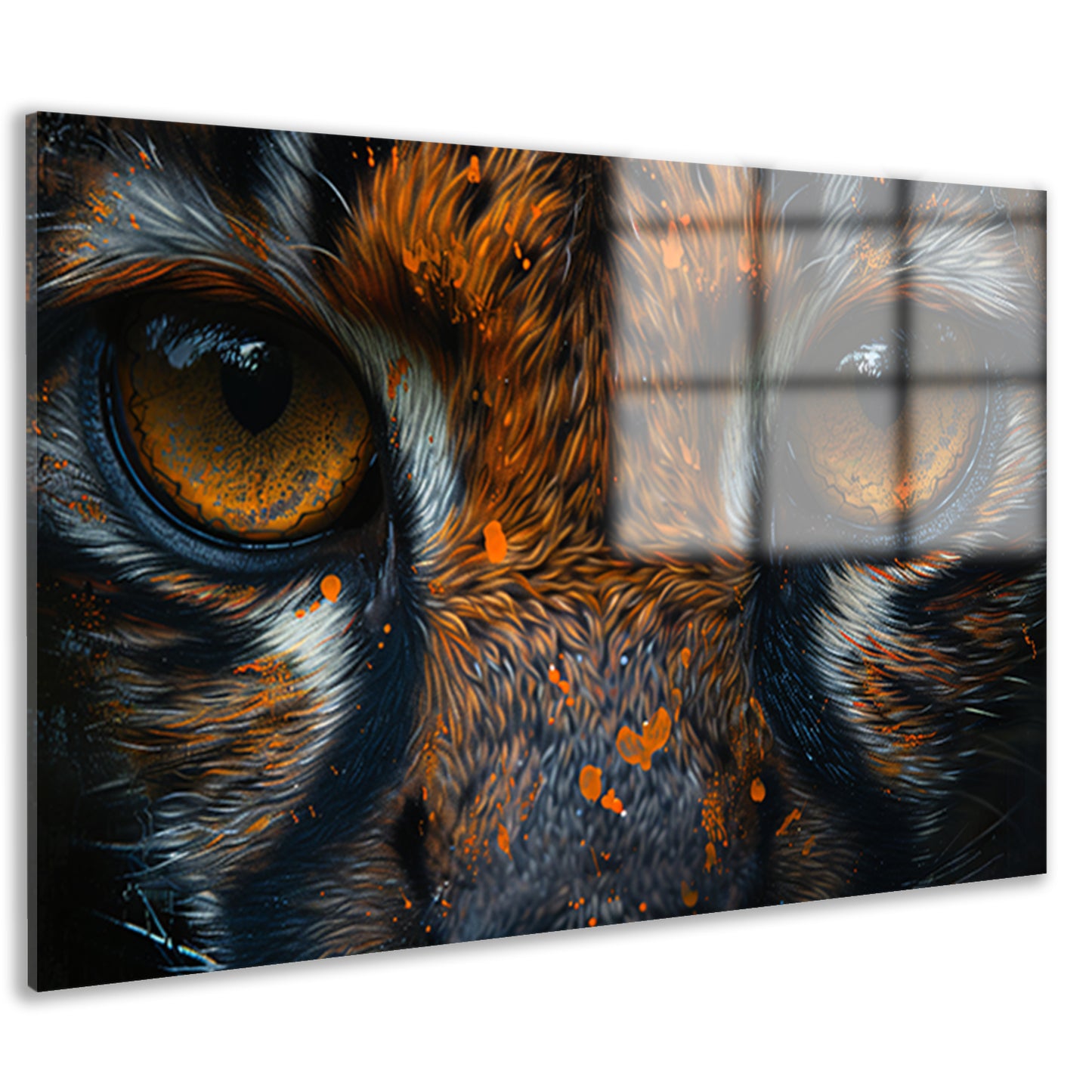 Diepe Ogen Verlicht door Mystieke Kleuren acrylglas