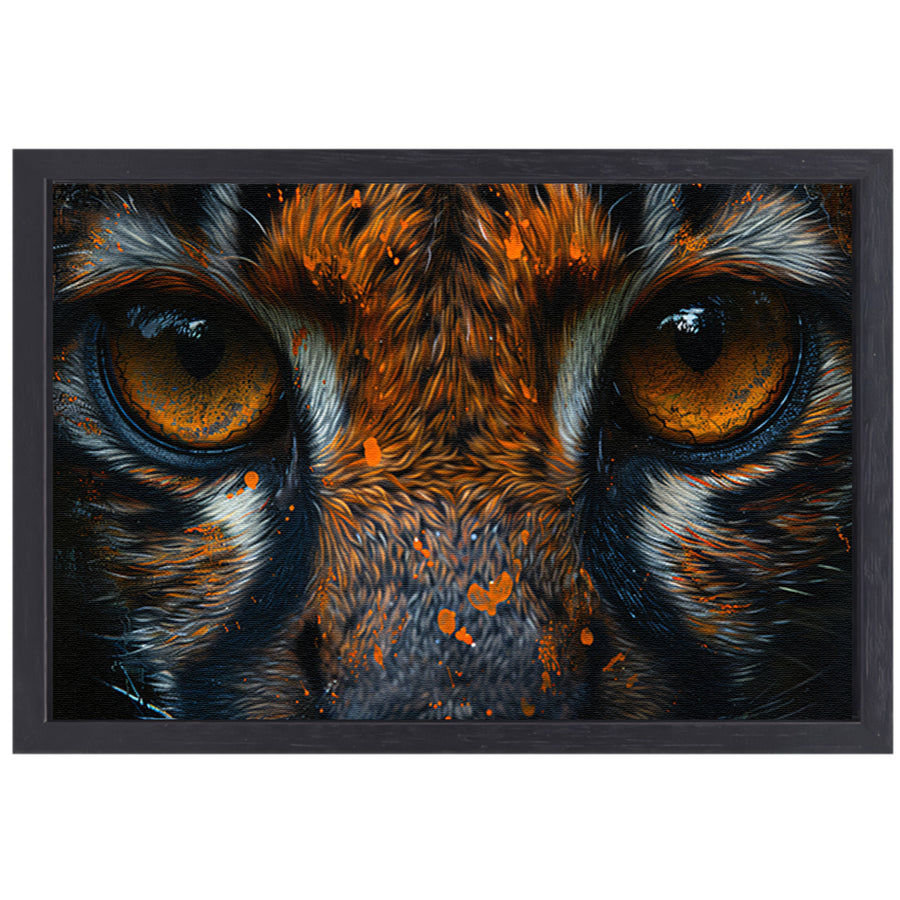 Diepe Ogen Verlicht door Mystieke Kleuren canvas met baklijst