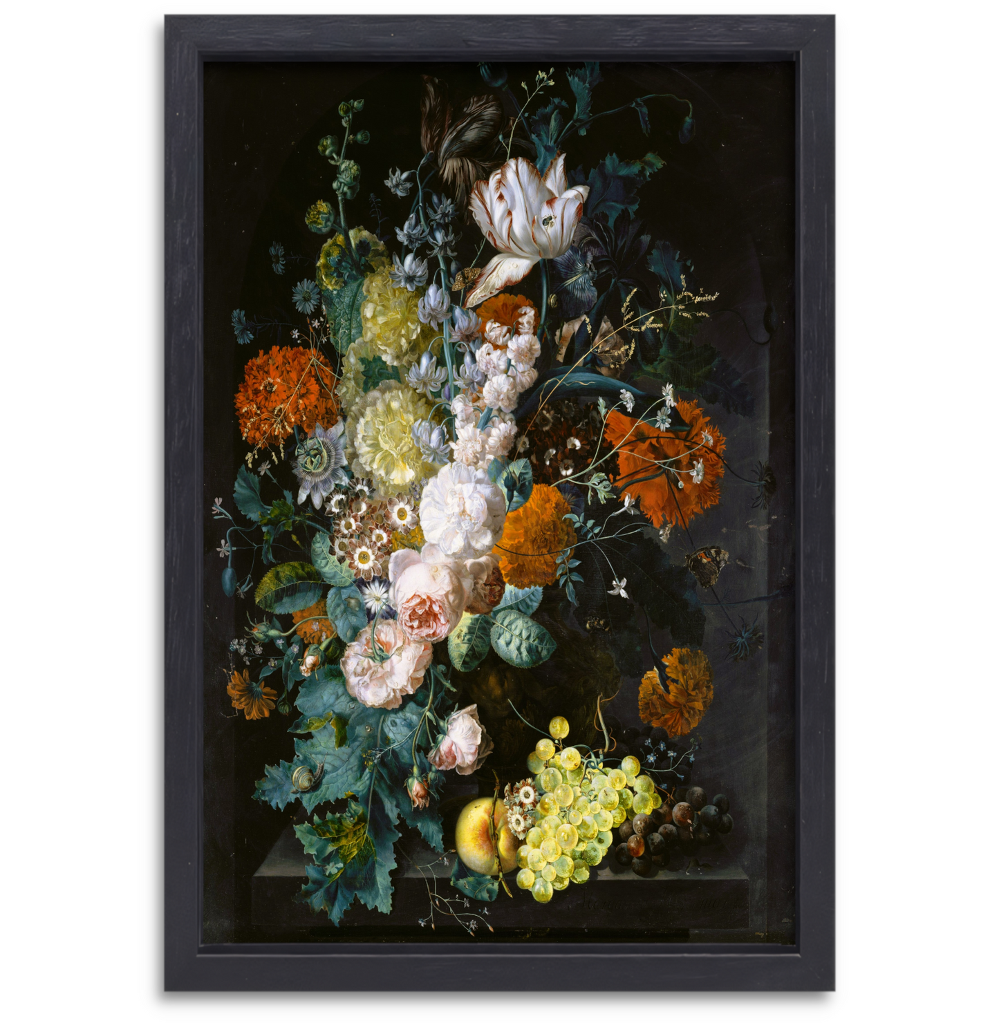 Vaas met bloemen - Margaretha Haverman canvas met baklijst