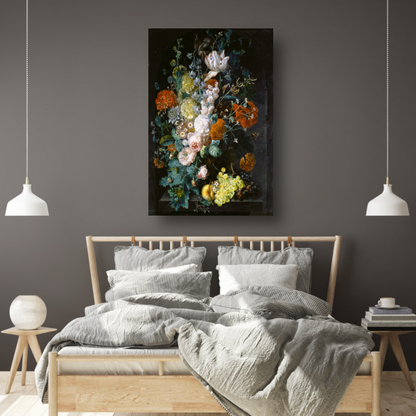 Vaas met bloemen - Margaretha Haverman canvas met baklijst