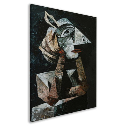Kubistisch portret van een vrouw canvas