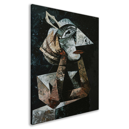 Kubistisch portret van een vrouw canvas
