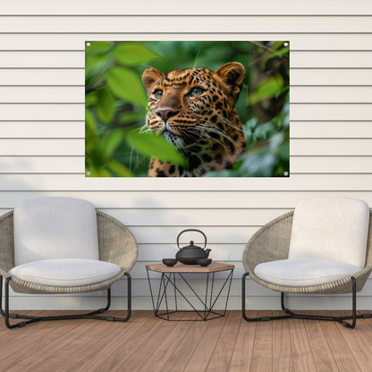 Luipaard Tussen Groen in Jungle tuinposter