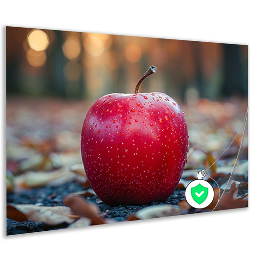 Rode Appel op Blad poster
