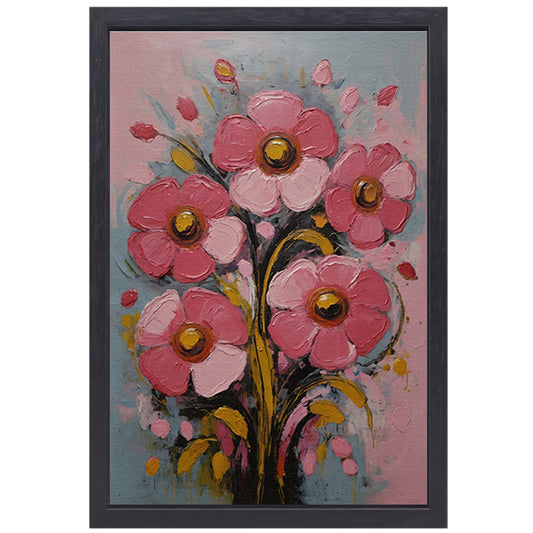 Bloeiende Schoonheid in Moderne Impressionisme canvas met baklijst
