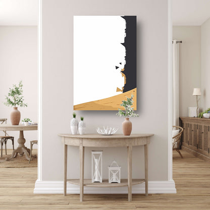 Abstracte Zwarte Verfstreken op Hout poster