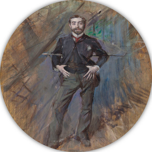 Portret van John Singer Sargent - Giovanni Boldini aluminium muurcirkel