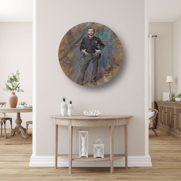 Portret van John Singer Sargent - Giovanni Boldini aluminium muurcirkel