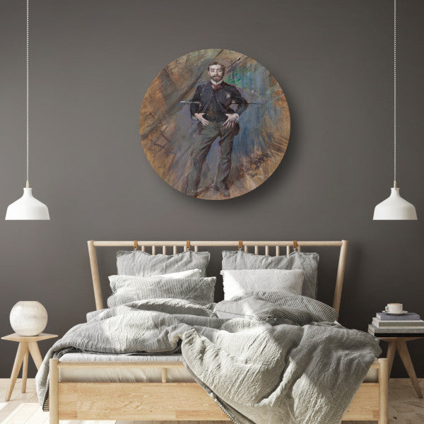 Portret van John Singer Sargent - Giovanni Boldini aluminium muurcirkel