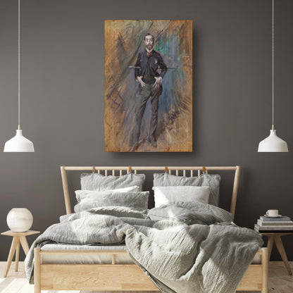 Portret van John Singer Sargent - Giovanni Boldini canvas met baklijst