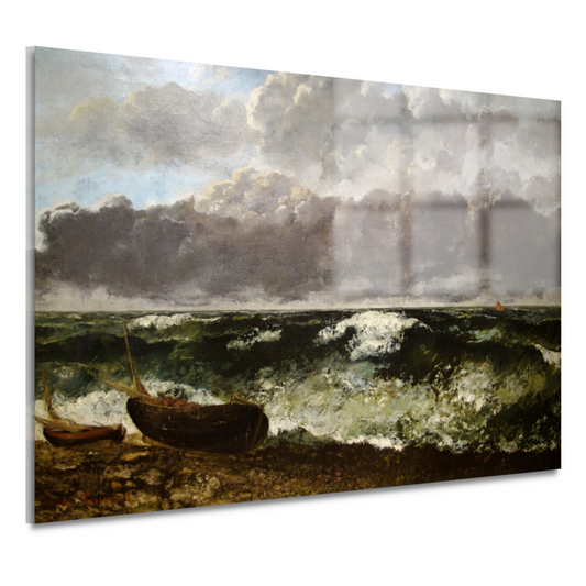 De stormachtige zee - Gustave Courbet acrylglas