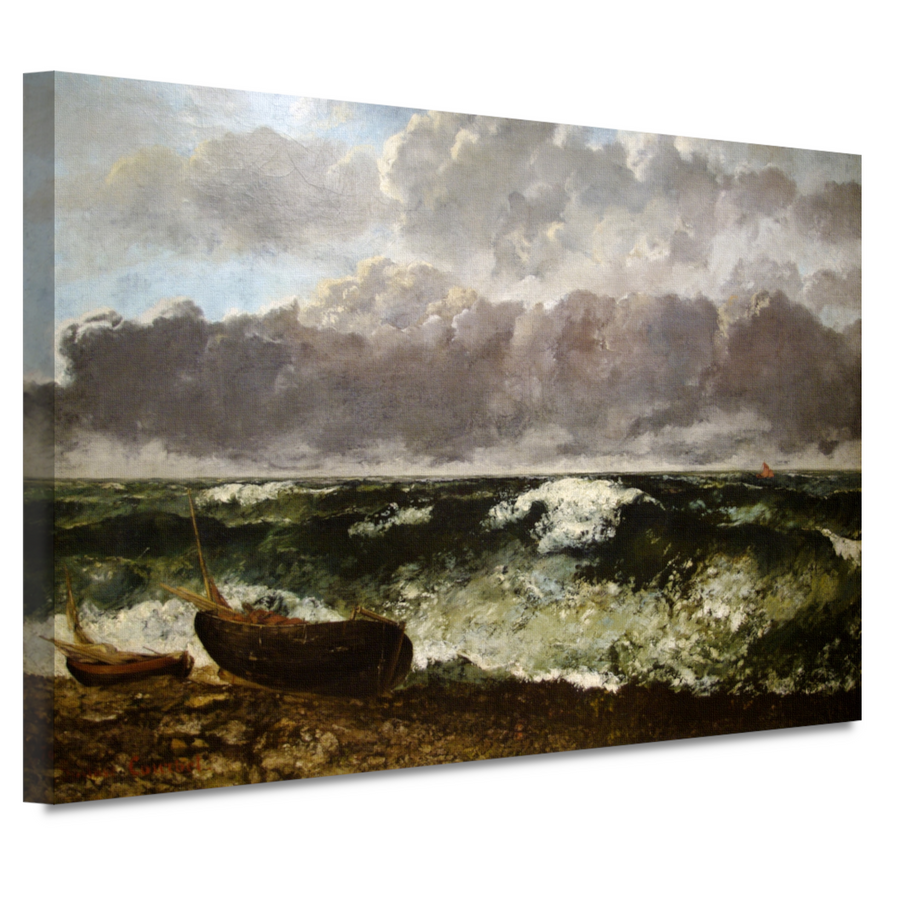 De stormachtige zee - Gustave Courbet canvas
