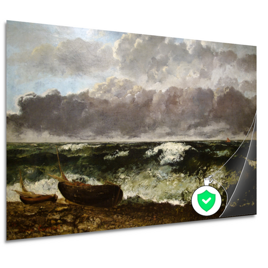 De stormachtige zee - Gustave Courbet poster