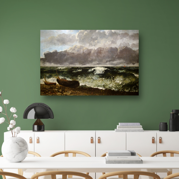 De stormachtige zee - Gustave Courbet poster